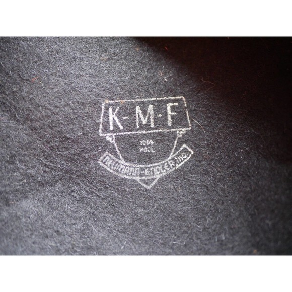 Vintage Black K-M-F Neumann Endler Wool Fascinator Hat With Bow - Picture 12 of 16